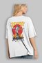 Sevior Back Printed White Oversize T-Shirt Men Women Cotton Crew Neck T-Shirt - 3