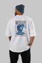 Mentality 2 Back Printed White Oversize T-Shirt Men Women Cotton Crew Neck T-Shirt - 4