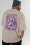 Blessed Back Printed Beige Oversize T-Shirt Men Women Cotton Crew Neck T-Shirt - 7