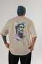 Zeus Intense Back Printed Beige Oversize T-Shirt Men Women Cotton Crew Neck T-Shirt - 2