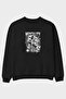 Mentality Zeus Front Printed Black Oversize Sweatshirt Men Women Unisex