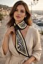 Women's Black and White Zebra Patterned Premium Neck Scarf Flr1003