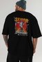 Sevior Back Printed Black Oversize T-Shirt Men's Women's Cotton Crew Neck T-Shirt - 6