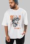 Scult Front Printed White Oversize T-Shirt Men Women Cotton Crew Neck T-Shirt - 7