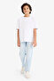 100% Cotton Oversized Crew Neck Short Sleeve White T-Shirt for Boys G6486A826Sm - 2