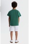 Limi̇ Boy's Soft Texture Flexible T-Shirt Linen Shorts Set - 4