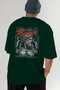 Brave Back Printed Green Oversize T-Shirt Men's Women's Cotton Crew Neck T-Shirt - 7