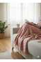 Multipurpose Cover (Tv Blanket) Sofa Cover 130 X 170 cm Fuchsia Pistachio Green Checked - 2