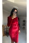 Velvet Padded Pencil Dress - 3