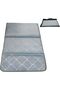 YU WELL Foldable Prayer Mat Back Support & Carrying Bag 2-in-1 Rug Soft Velvet 110×65CM Light Blue