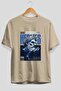 Hermes 2 Front Printed Beige Oversize T-Shirt Men Women Cotton Crew Neck T-Shirt