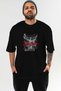 Angels Front Printed Black Oversize T-Shirt Men Women Cotton Crew Neck T-Shirt - 2