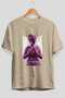 Always Fly Front Printed Beige Oversize T-Shirt Men Women Cotton Crew Neck T-Shirt