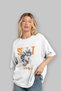 Scult Front Printed White Oversize T-Shirt Men Women Cotton Crew Neck T-Shirt - 4