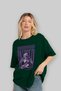 Blessed Front Printed Green Oversize T-Shirt Men Women Cotton Crew Neck Tshirt - 4