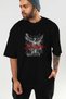 Angels Front Printed Black Oversize T-Shirt Men Women Cotton Crew Neck T-Shirt - 7
