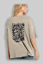 Roman Conqueror Back Printed Beige Oversize T-Shirt Men Women Cotton Crew Neck T-Shirt - 3