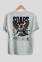 Soars Back Printed White Oversize T-Shirt Men's Women's Cotton Crew Neck T-Shirt