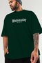Wednesday Front Printed Green Oversize T-Shirt Men Women Cotton Crew Neck T-Shirt - 3