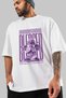 Blessed Front Printed White Oversize T-Shirt Men Women Cotton Crew Neck Tshirt - 3
