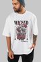 Wicked Method Front Printed White Oversize T-Shirt Men Women Cotton Crew Neck T-Shirt - 7