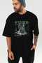 Father Zeus Front Printed Black Oversize T-Shirt Men Women Cotton Crew Neck T-Shirt - 7