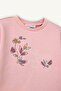 Ruffle Detailed Pink Baby Girl Sweatshirt G8046A5/Pn636 - 2