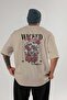 Wicked Method Back Printed Beige Oversize T-Shirt Men's Women's Cotton Crew Neck T-Shirt - 2