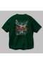 Angels Back Printed Green Oversize T-Shirt Men Women Cotton Crew Neck T-Shirt - 3