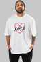 Xoxo Heart (2) Front Printed White Oversize T-Shirt Men Women Cotton Crew Neck T-Shirt - 2
