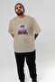 Chase Gains Front Printed Beige Oversize T-Shirt Men Women Cotton Crew Neck Tshirt - 7