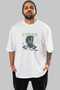 Father Zeus Front Printed White Oversize T-Shirt Men Women Cotton Crew Neck T-Shirt - 2