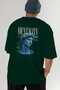Mentality 2 Back Printed Green Oversize T-Shirt Men Women Cotton Crew Neck T-Shirt - 7