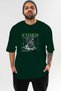 Father Zeus Front Printed Green Oversize T-Shirt Men Women Cotton Crew Neck T-Shirt - 2