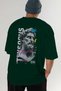 Zeus Intense Back Printed Green Oversize T-Shirt Men Women Cotton Crew Neck T-Shirt - 7