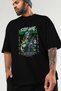Stop War Front Printed Black Oversize T-Shirt Men Women Cotton Crew Neck T-Shirt - 3