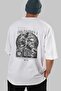 Mentality Zeus Back Printed White Oversize T-Shirt Men Women Cotton Crew Neck T-Shirt - 6