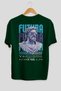 Futura Zeus Back Printed Green Oversize T-Shirt Men's Women's Cotton Crew Neck T-Shirt