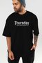 Thursday Front Printed Black Oversize T-Shirt Men Women Cotton Crew Neck T-Shirt - 7