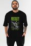 Mentality Front Printed Black Oversize T-Shirt Men Women Cotton Crew Neck T-Shirt - 2
