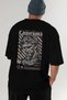 Roman Conqueror Back Printed Black Oversize T-Shirt Men Women Cotton Crew Neck T-Shirt - 7