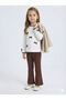 Cape Detailed Girls' 3-Piece Top and Bottom Set 4-10 Years 4406 - 8