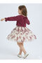 Lace Detailed Waist and Sleeve Gathered Girls' Dress 4-8 Years 4418 - 4
