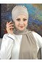 قبعة بيضاء مزينة بالأحجار الكريمة - 3