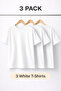 2 Plain T-Shirts T-Shirt Black White Oversize 100% Cotton Comfortable Casual Soft Set of 2