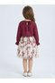 Lace Detailed Waist and Sleeve Gathered Girls' Dress 4-8 Years 4418 - 2