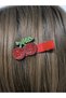 Strawberry & Cherry Figured Stone Children's Hair Clip Set – 7-Piece Cute Hair Accessories - 3