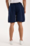 Navy Blue Men's Cotton-Linen Blend Shorts - 5