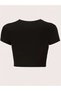 Women's Gold and Colorful Lip Print Crew Neck Baby Tee Combed Cotton Crop Tshirt - 2