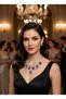 Row of Zircon Stone Evening Dress Necklace – Stylish Design Women's Necklace - 6